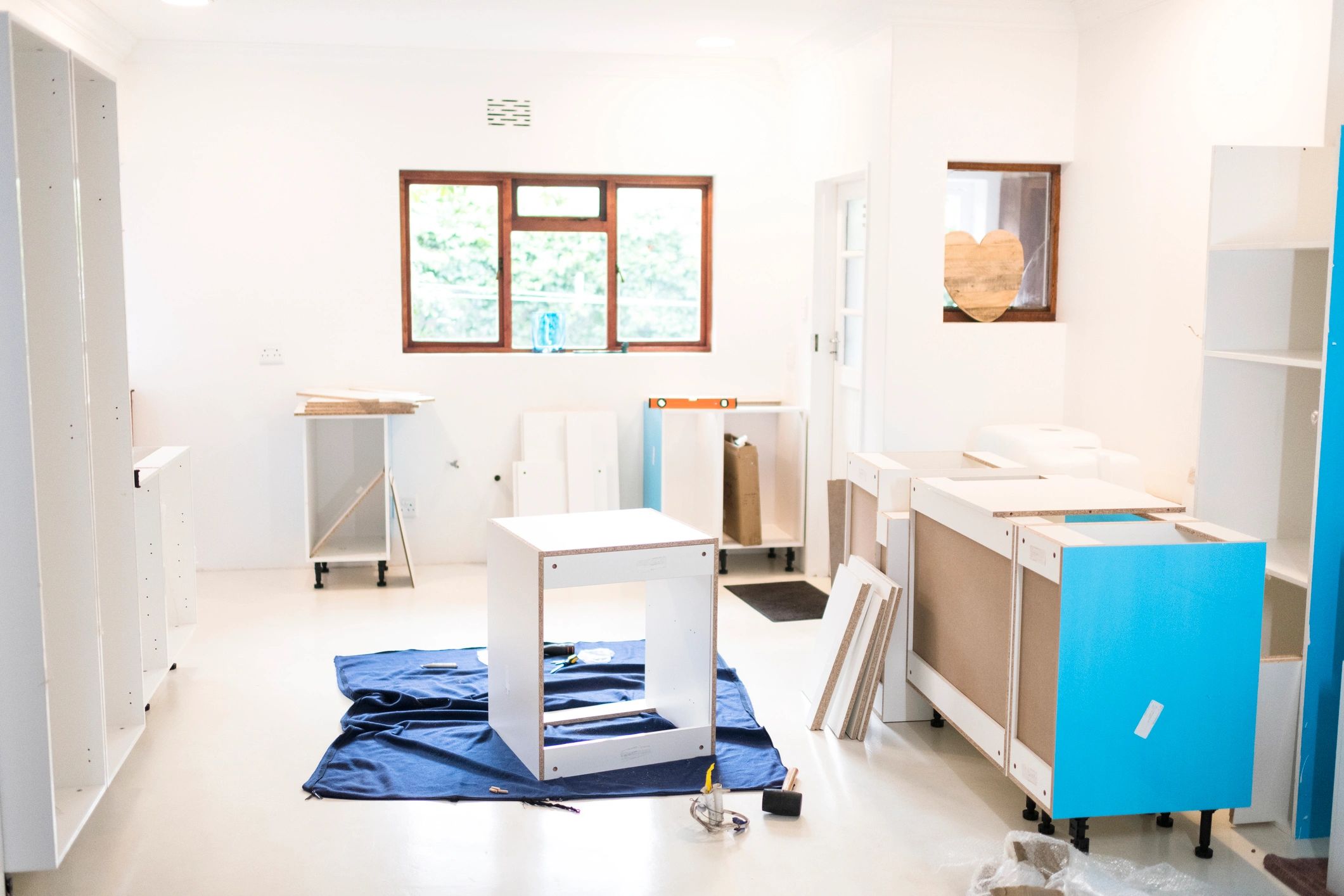 Custom blinds installed in a modern home interior