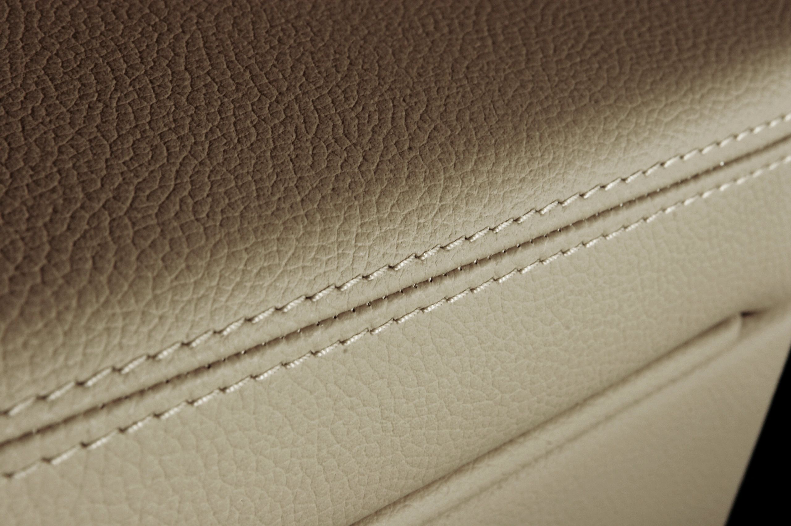 Close-up of leather upholstery detail